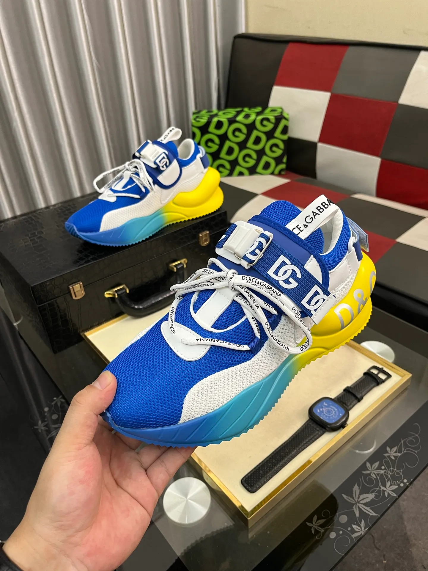 Men's shoes 💰540⌚️⌚️【DG～】Couple casual shoes 2025z cabinet simultaneous sale 🔶Size: 35-46#️⃣The upper is made of multi-material splicing ➕Mesh lining, comfortable and breathable, sole: original comfortable and wear-resistant outsole, ⚠️The real thing📱Photographed🎬The real thing is better📢📢📢